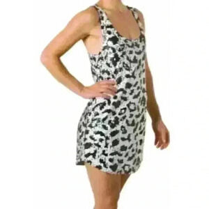 Matix Lurker Women's Size M Black/White Sequin Sleeveless Dress Whiskey Nights